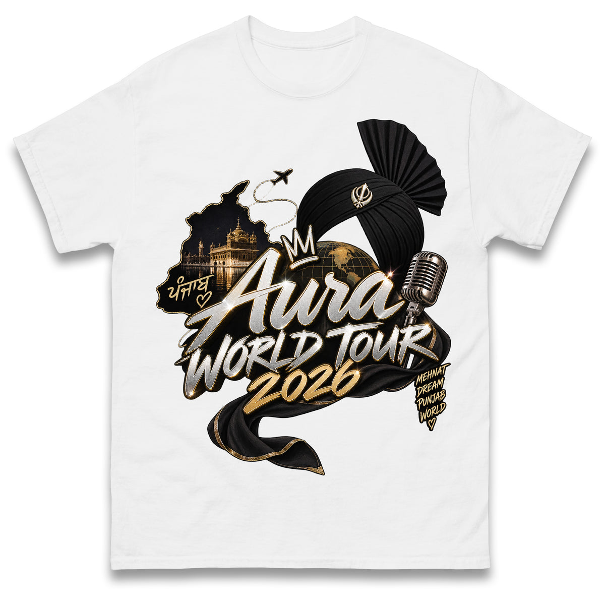 Diljit Dosanjh Aura World Tour 2026 T Shirt