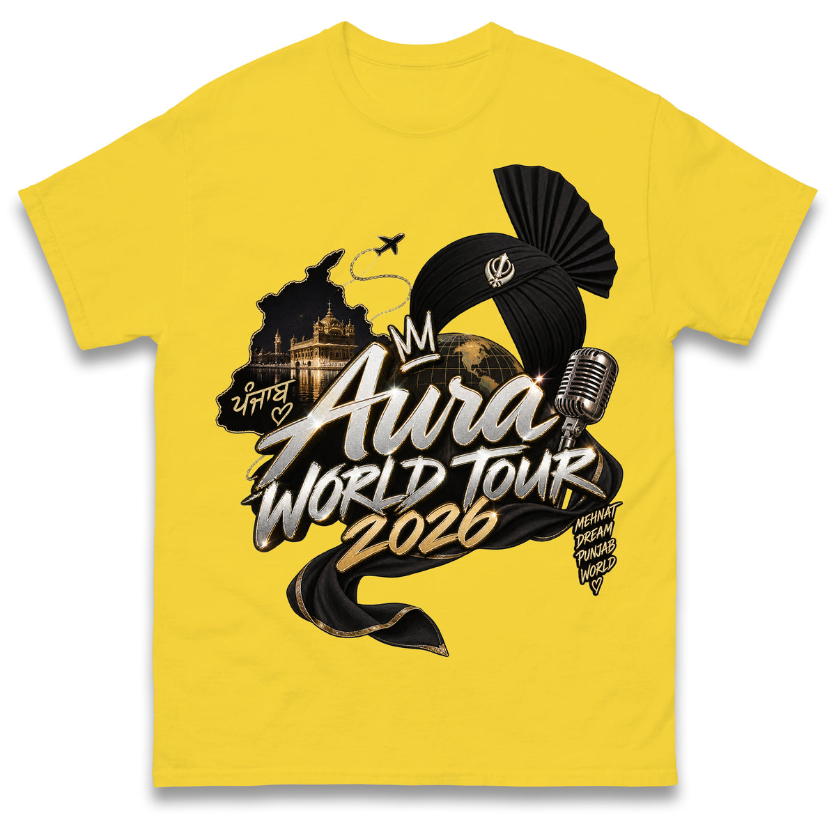 Diljit Dosanjh Aura World Tour 2026 T Shirt