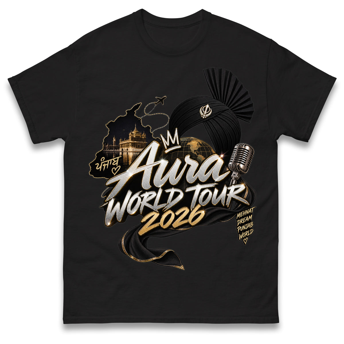 Diljit Dosanjh Aura World Tour 2026 T Shirt