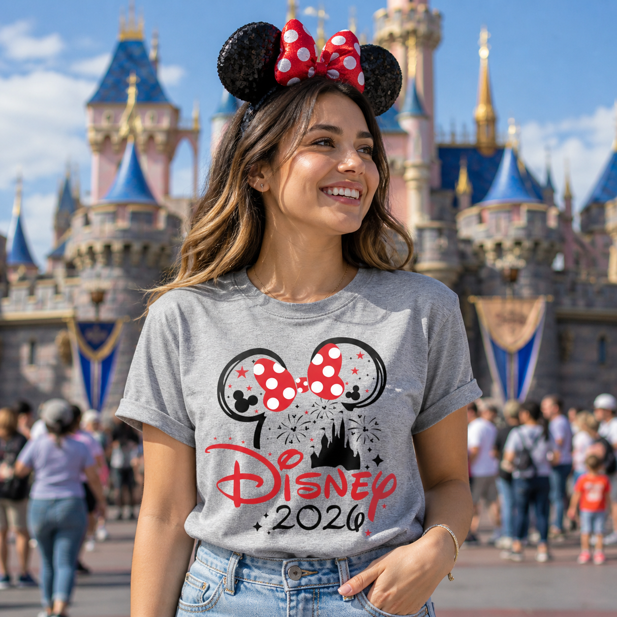 Disney 2026 White Holiday T-Shirts