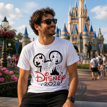 Disney 2026 White Holiday T-Shirts