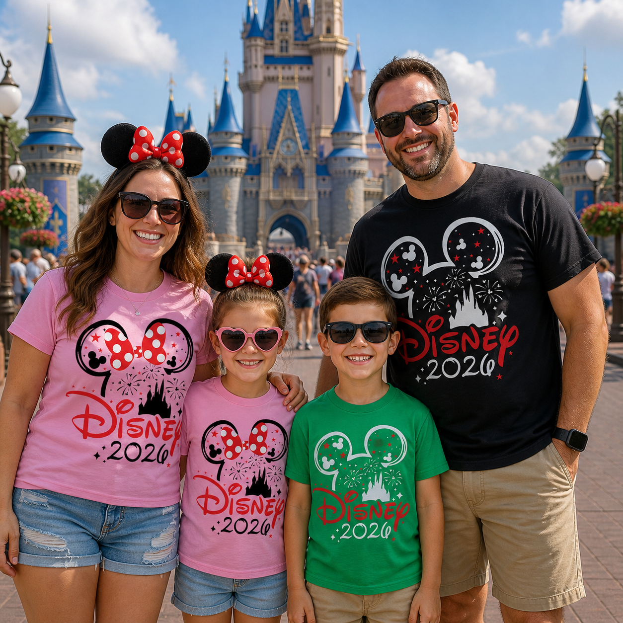 Disney 2026 White Holiday T-Shirts