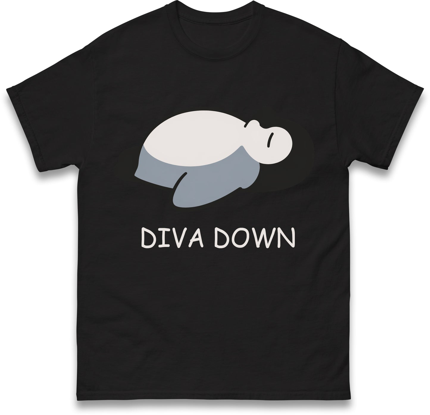 Diva Down Penguin T Shirt Funny Penguin Tee Cute Animal Shirt