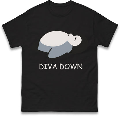 Diva Down Penguin T Shirt Funny Penguin Tee Cute Animal Shirt