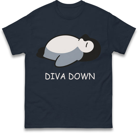 Diva Down Penguin T Shirt Funny Penguin Tee Cute Animal Shirt
