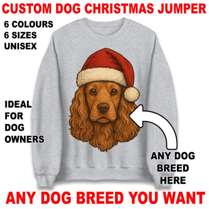 Personalised Any Dog Breed Christmas Jumper