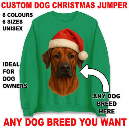 Personalised Any Dog Breed Christmas Jumper