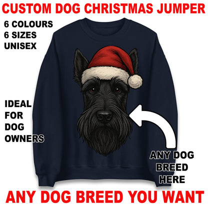 Personalised Any Dog Breed Christmas Jumper