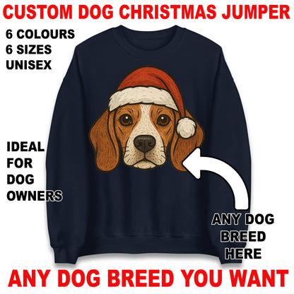Personalised Any Dog Breed Christmas Jumper