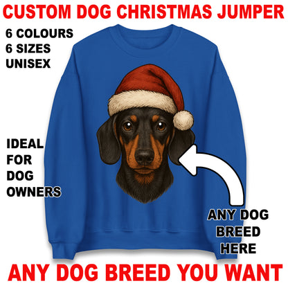 Personalised Any Dog Breed Christmas Jumper