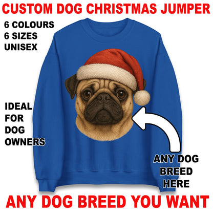 Personalised Any Dog Breed Christmas Jumper