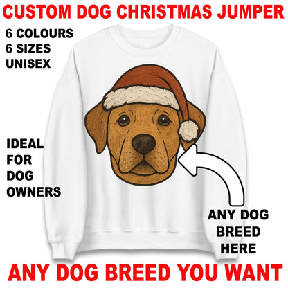 Personalised Any Dog Breed Christmas Jumper