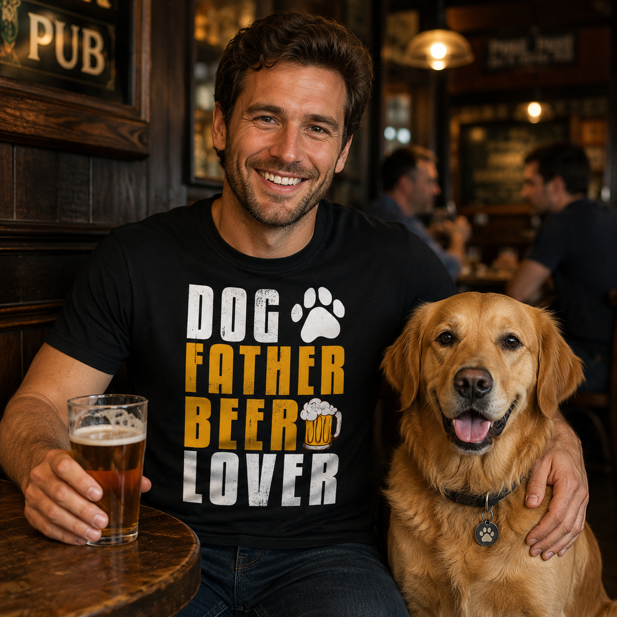 Dog Father Beer Lover T Shirt