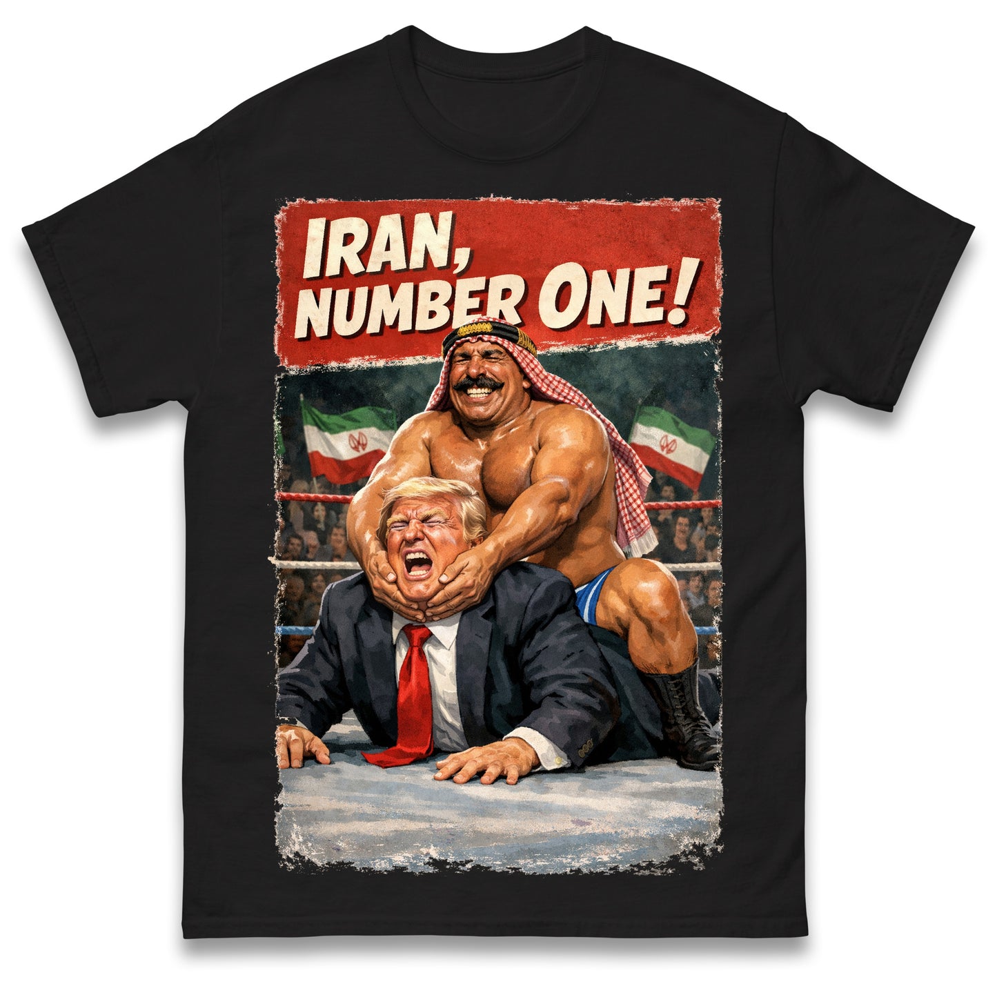 Donald Trump Iron Sheik Pro Wrestling Tees Shirt
