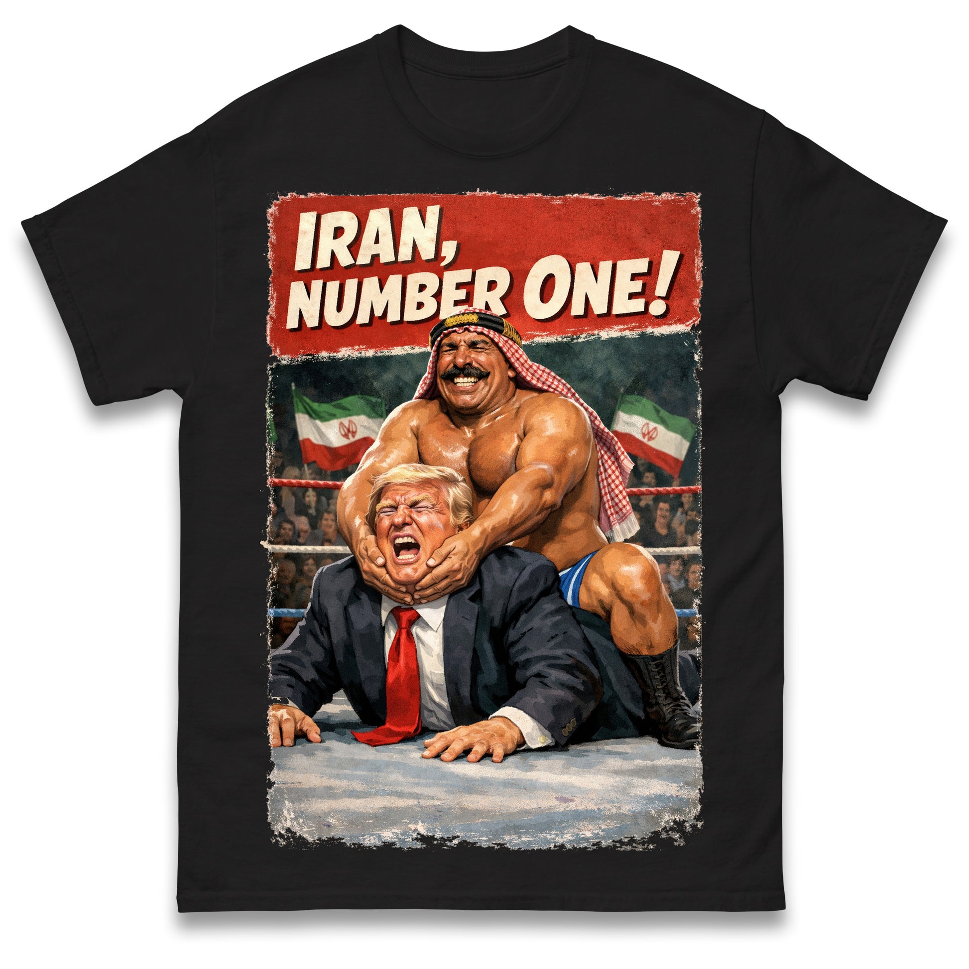 Donald Trump Iron Sheik Pro Wrestling Tees Shirt