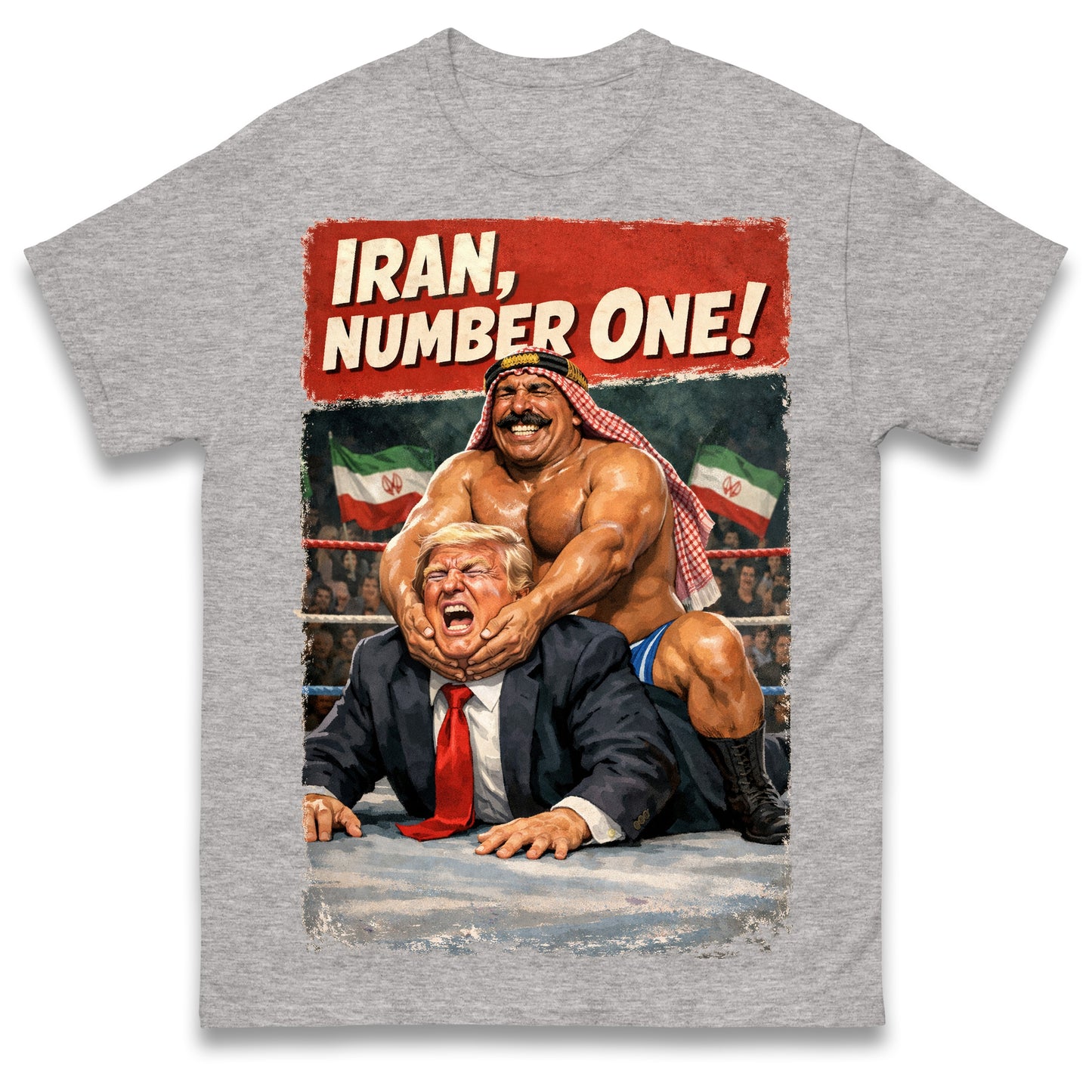 Donald Trump Iron Sheik Pro Wrestling Tees Shirt