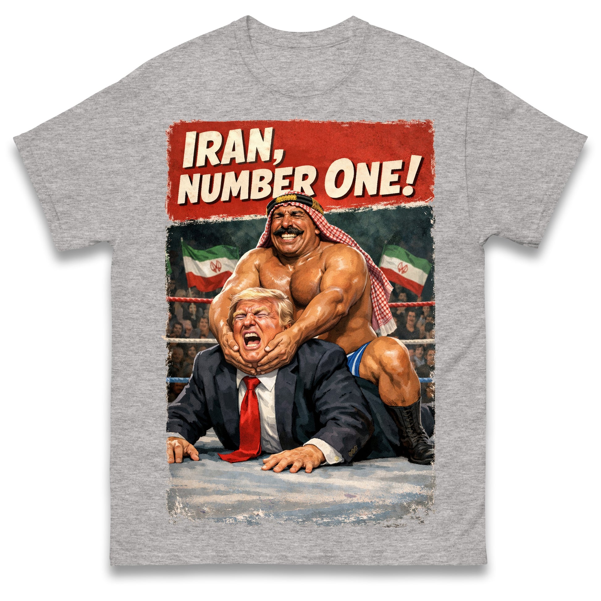 Donald Trump Iron Sheik Pro Wrestling Tees Shirt