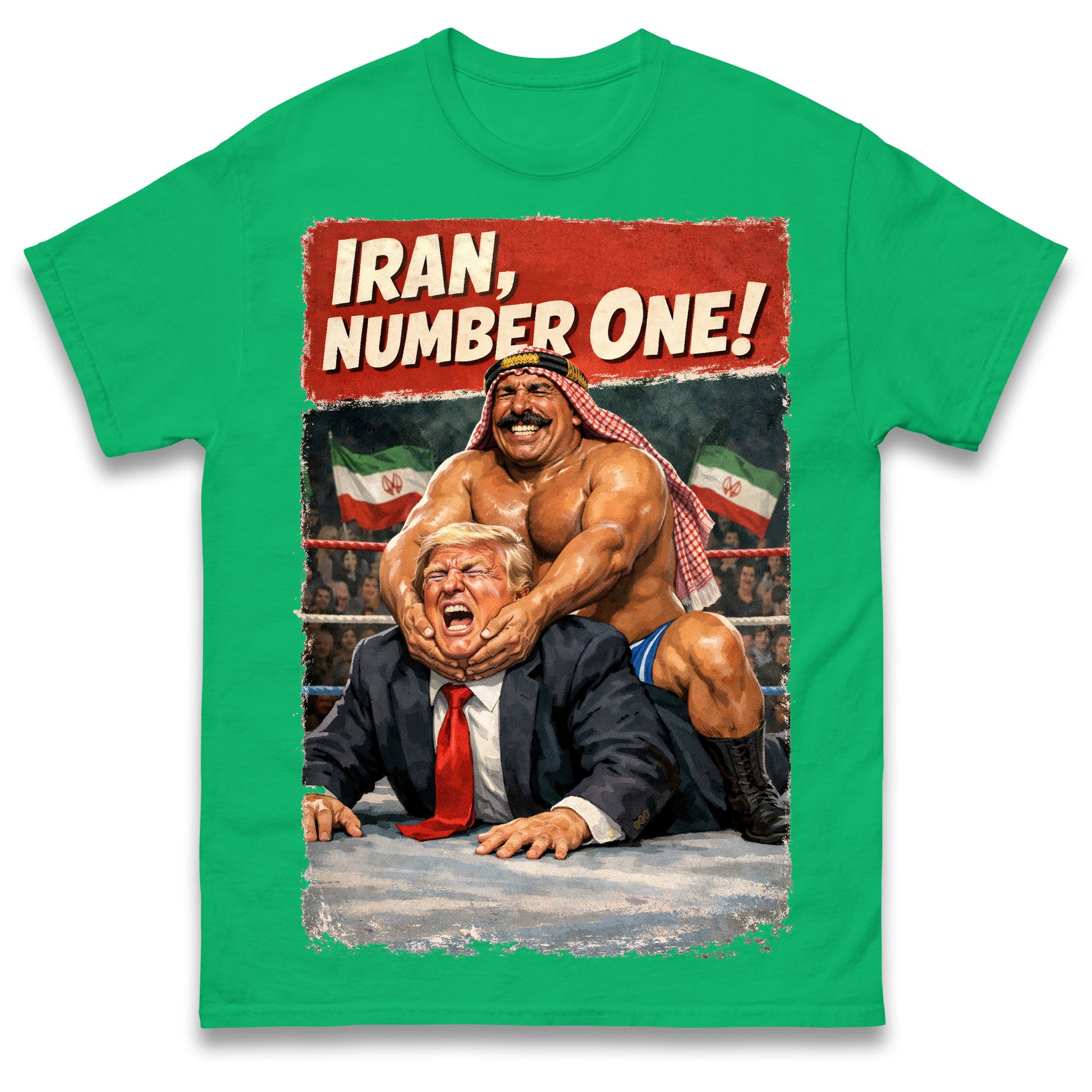 Donald Trump Iron Sheik Pro Wrestling Tees Shirt