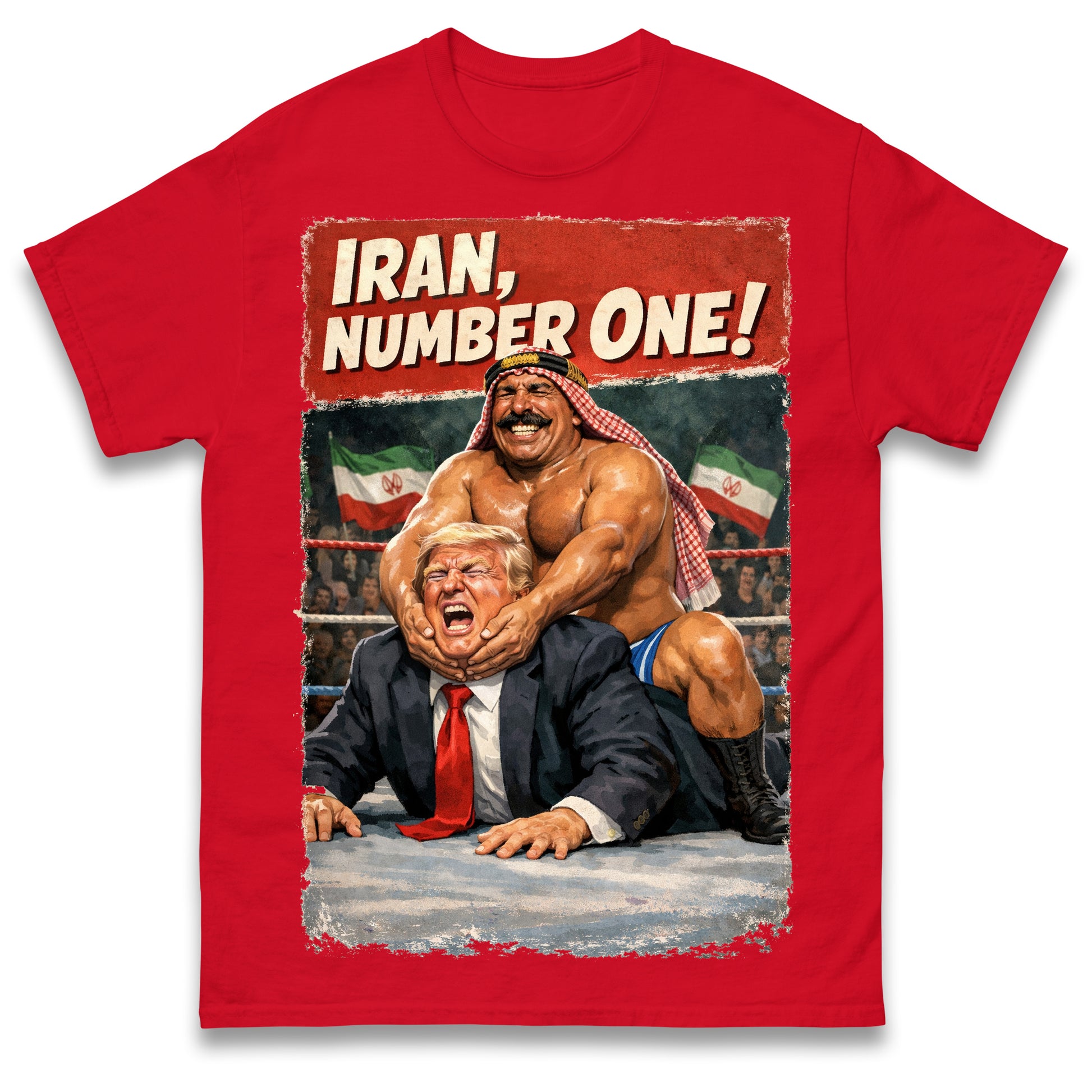 Donald Trump Iron Sheik Pro Wrestling Tees Shirt