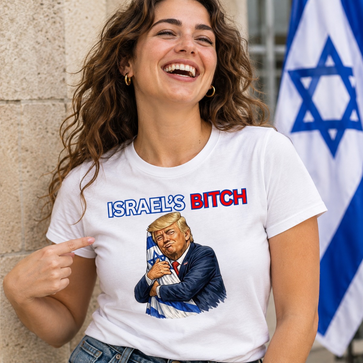 Donald Trump Israel's Bitch Ladies T Shirt