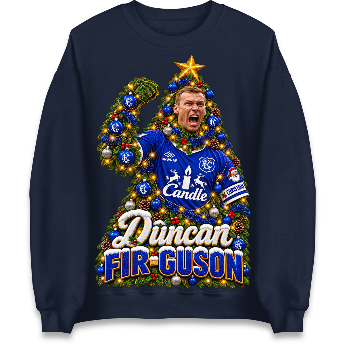 Duncan Ferguson Everton Christmas Jumper