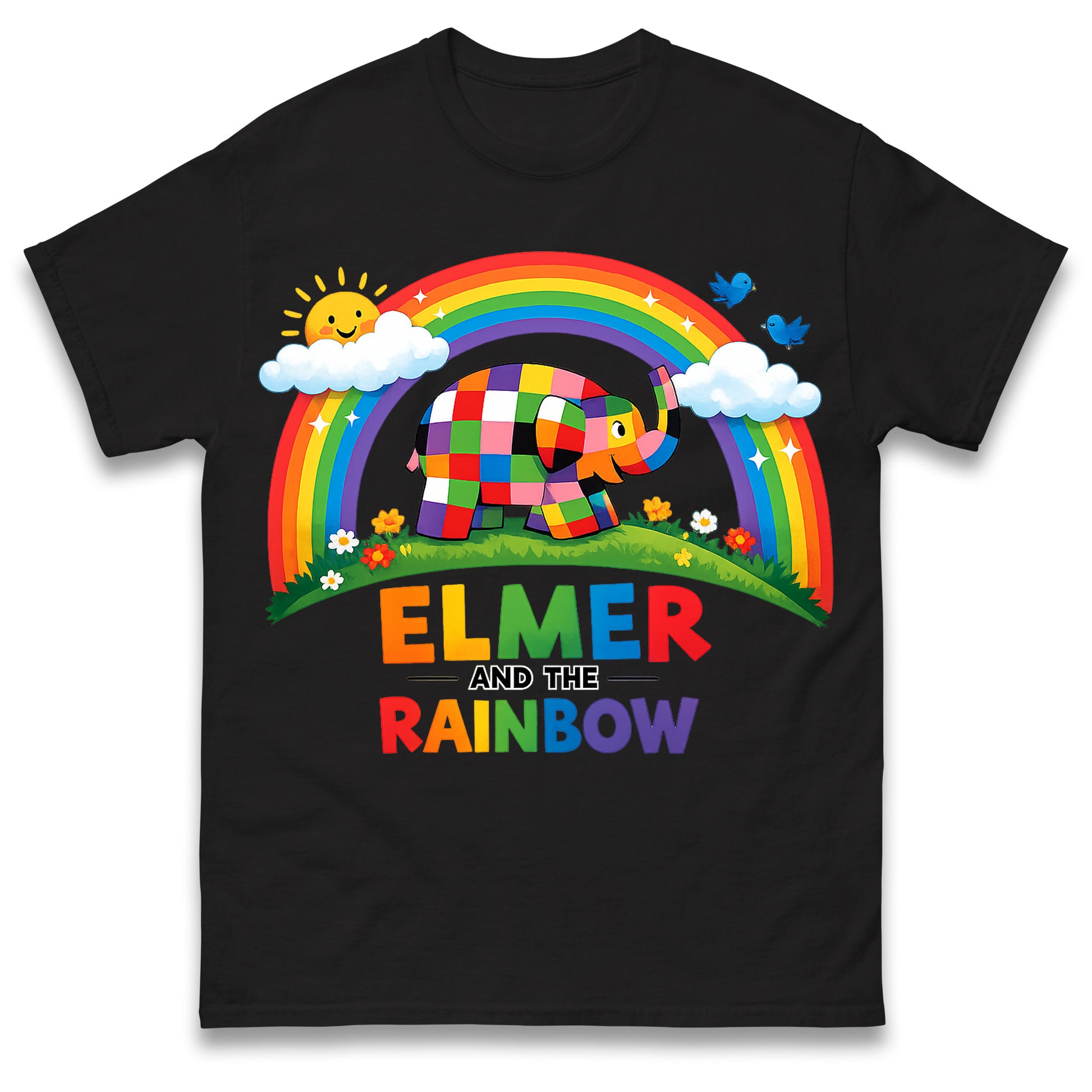 Kids Elmer and The Rainbow World Book Day T Shirt