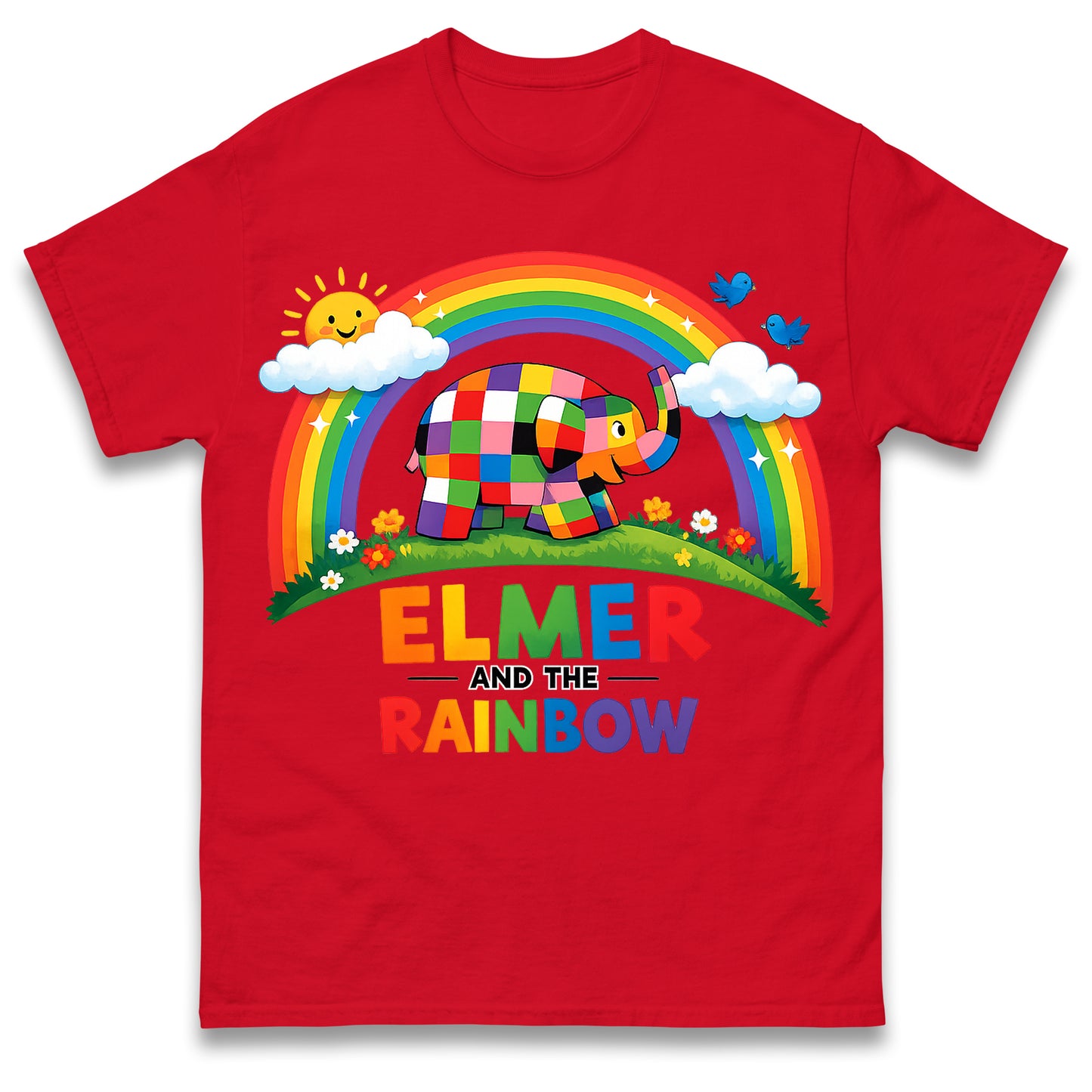 Elmer and The Rainbow Book Day T Shirt