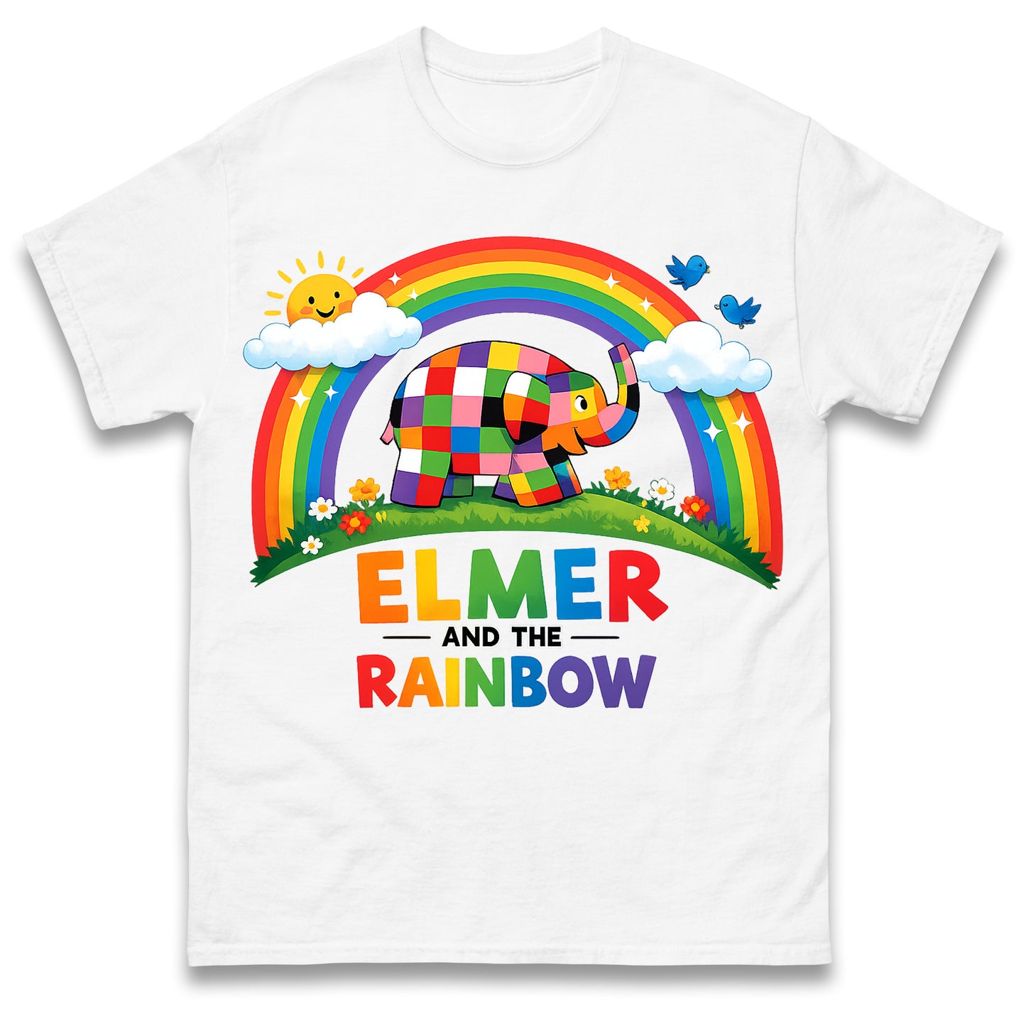 Kids Elmer and The Rainbow World Book Day T Shirt