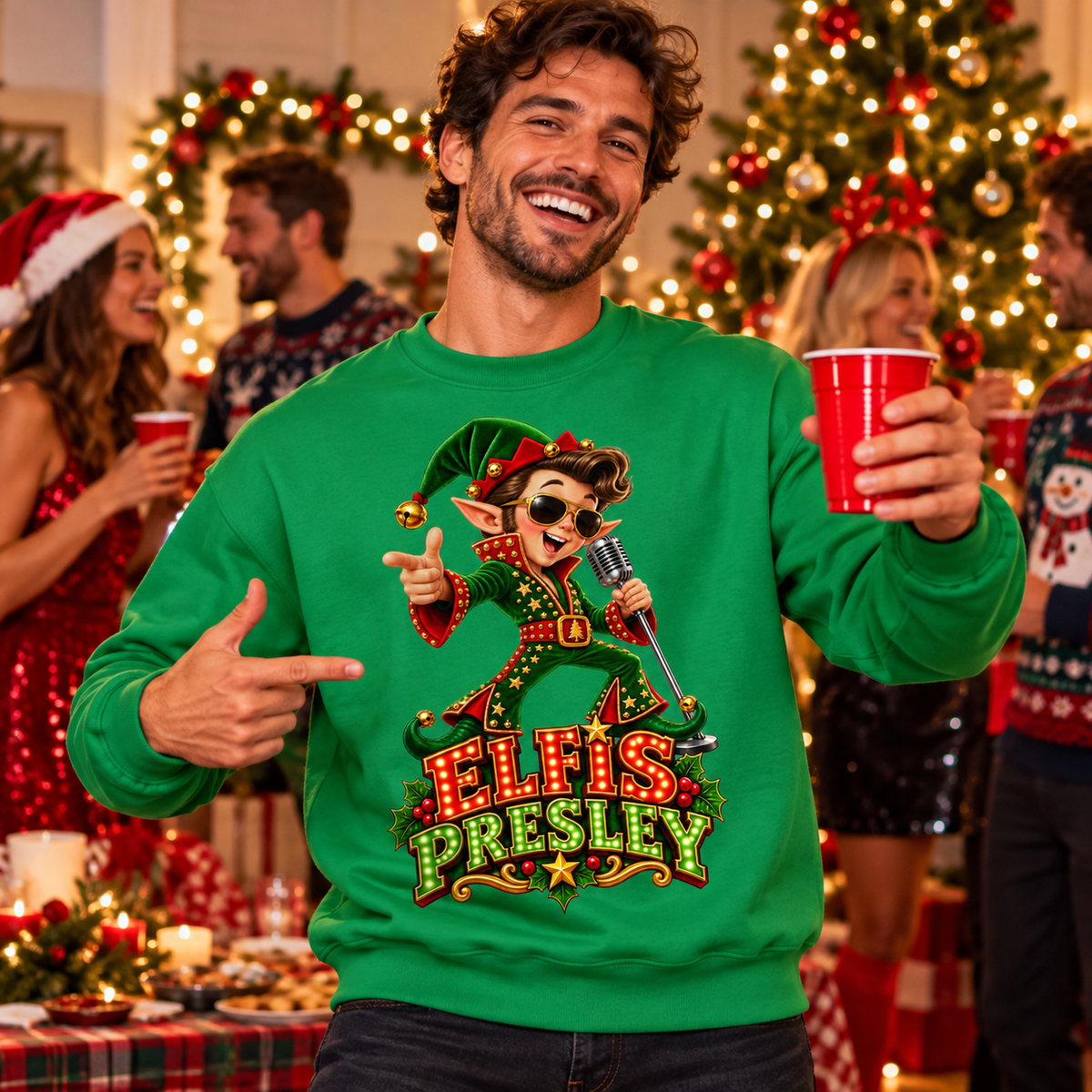 Elvis Presley Christmas Jumper