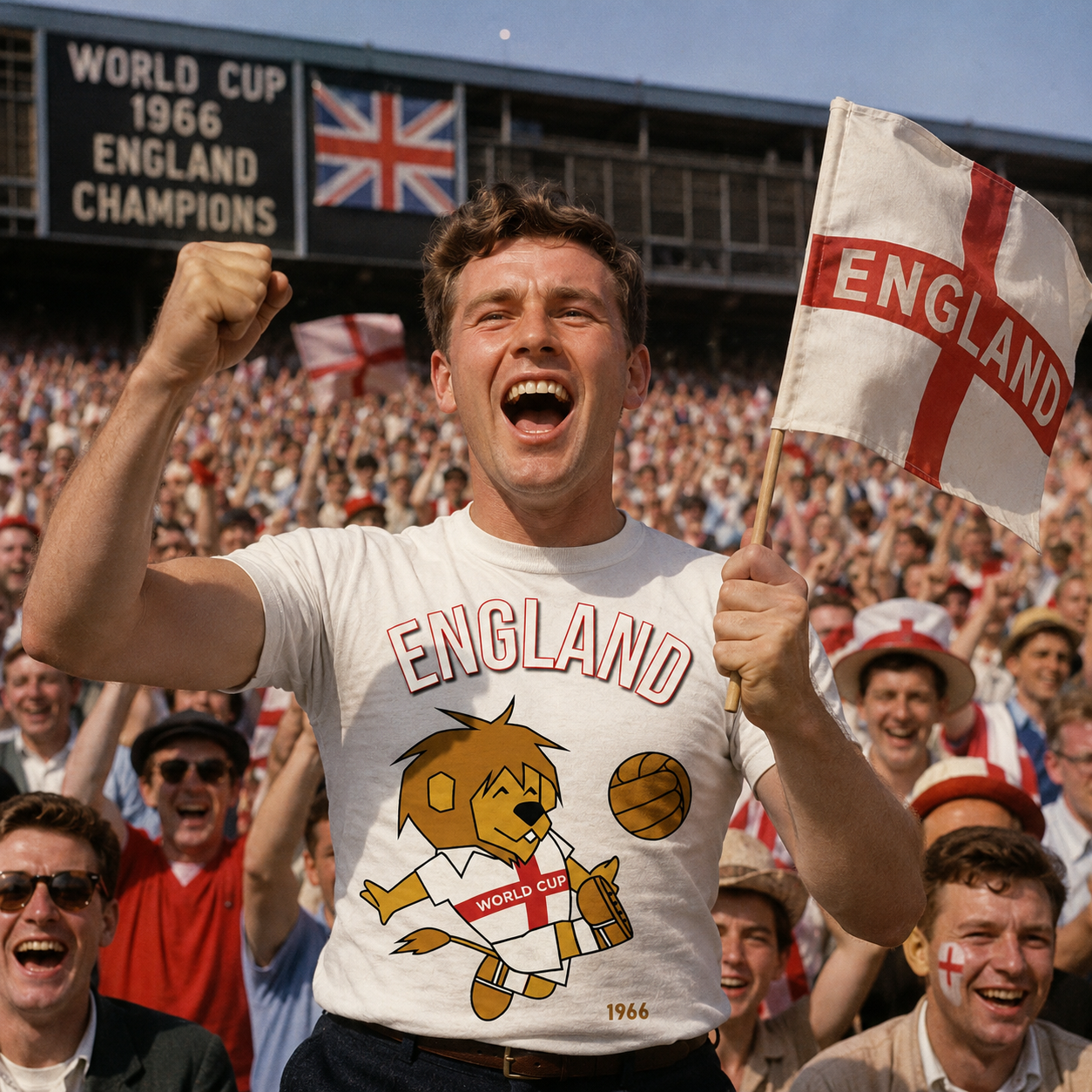 England World Cup Willie England 1966 T Shirt