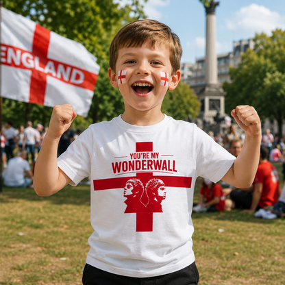 England Wonderwall Oasis World Cup T Shirt