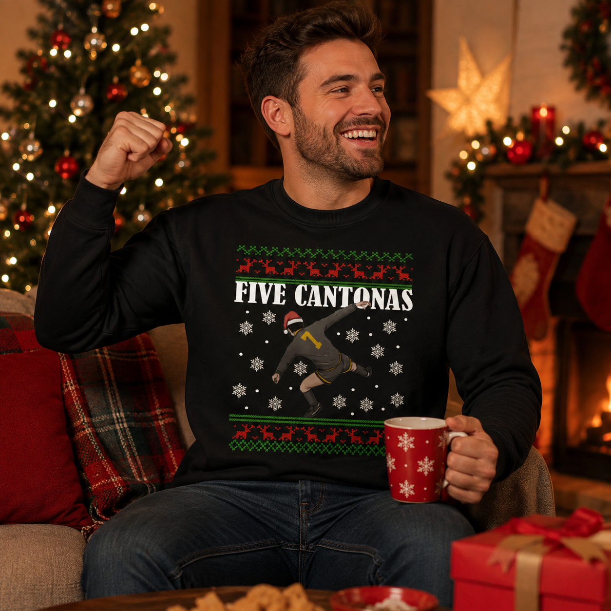 Eric Cantona Christmas Jumper
