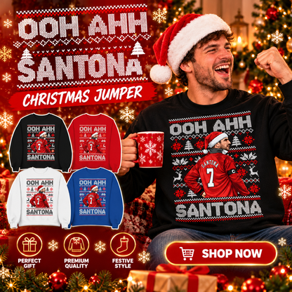 Eric Cantona Man Utd Christmas Jumper
