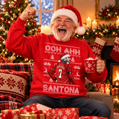 Eric Cantona Man Utd Christmas Jumper