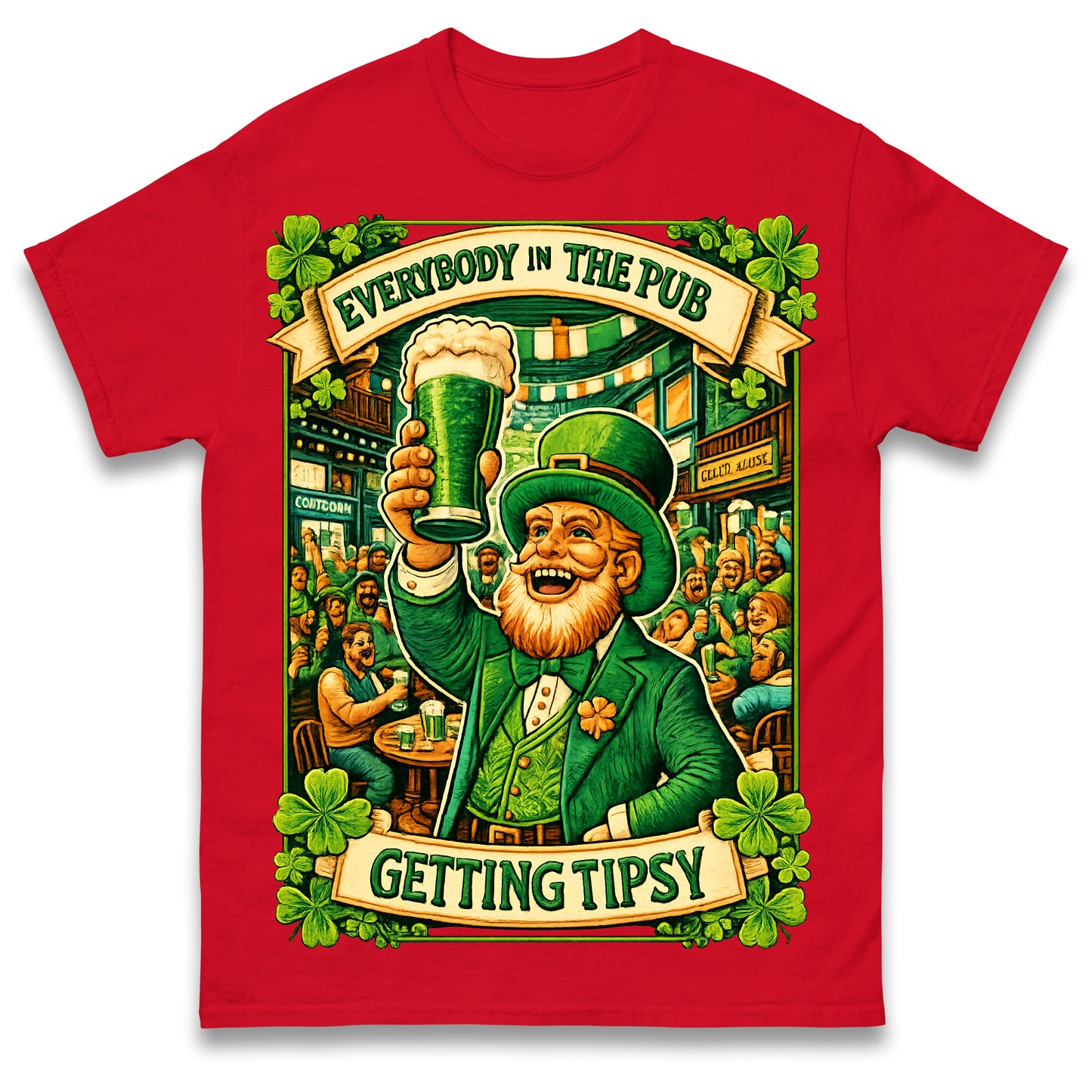 Everybody in The Pub Getting Tipsy T Shirt