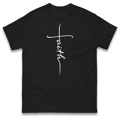 Faith T Shirt Faith Cross Shirt Religious Christian Gift Inspirational Minimalist Design