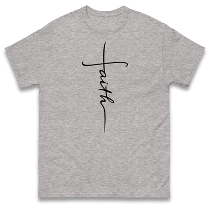 Faith T Shirt Faith Cross Shirt Religious Christian Gift Inspirational Minimalist Design