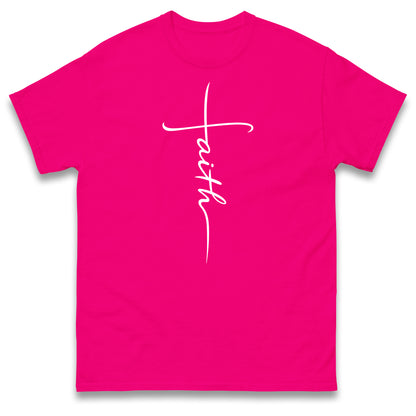Faith T Shirt Faith Cross Shirt Religious Christian Gift Inspirational Minimalist Design