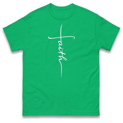 Faith T Shirt Faith Cross Shirt Religious Christian Gift Inspirational Minimalist Design