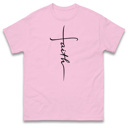 Faith T Shirt Faith Cross Shirt Religious Christian Gift Inspirational Minimalist Design
