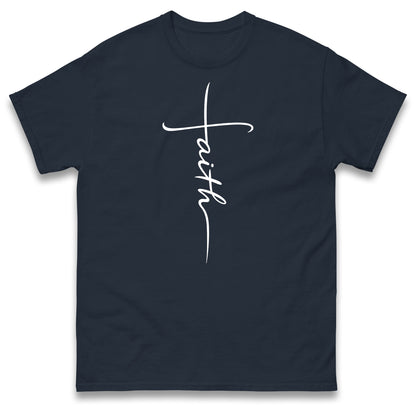 Faith T Shirt Faith Cross Shirt Religious Christian Gift Inspirational Minimalist Design