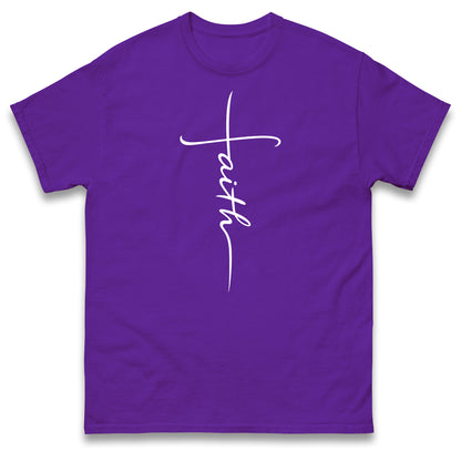 Faith T Shirt Faith Cross Shirt Religious Christian Gift Inspirational Minimalist Design