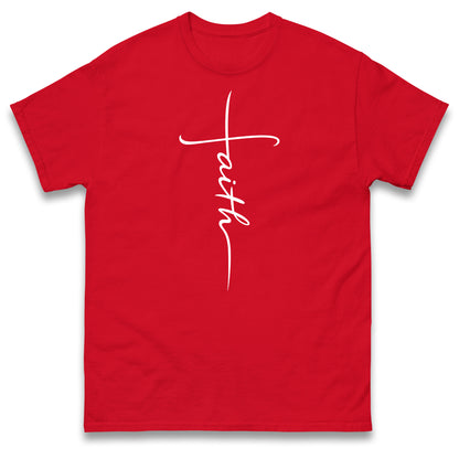 Faith T Shirt Faith Cross Shirt Religious Christian Gift Inspirational Minimalist Design