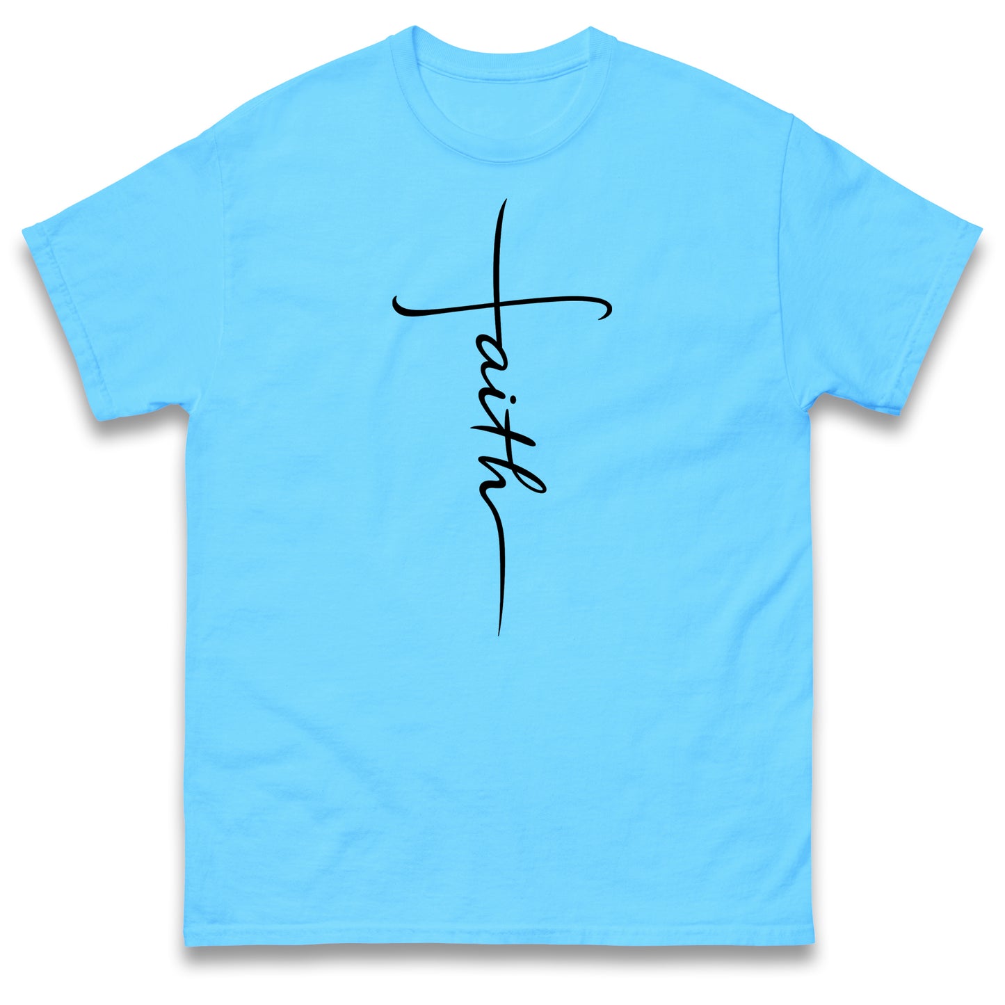 Faith T Shirt Faith Cross Shirt Religious Christian Gift Inspirational Minimalist Design
