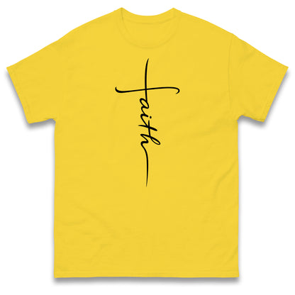 Faith T Shirt Faith Cross Shirt Religious Christian Gift Inspirational Minimalist Design