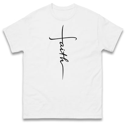 Faith T Shirt Faith Cross Shirt Religious Christian Gift Inspirational Minimalist Design