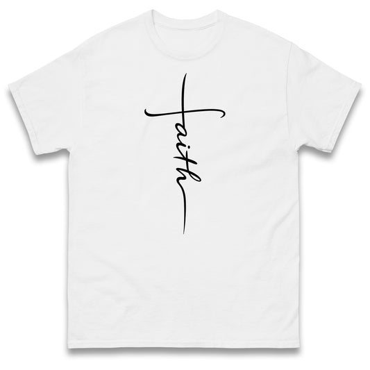 Faith T Shirt Faith Cross Shirt Religious Christian Gift Inspirational Minimalist Design