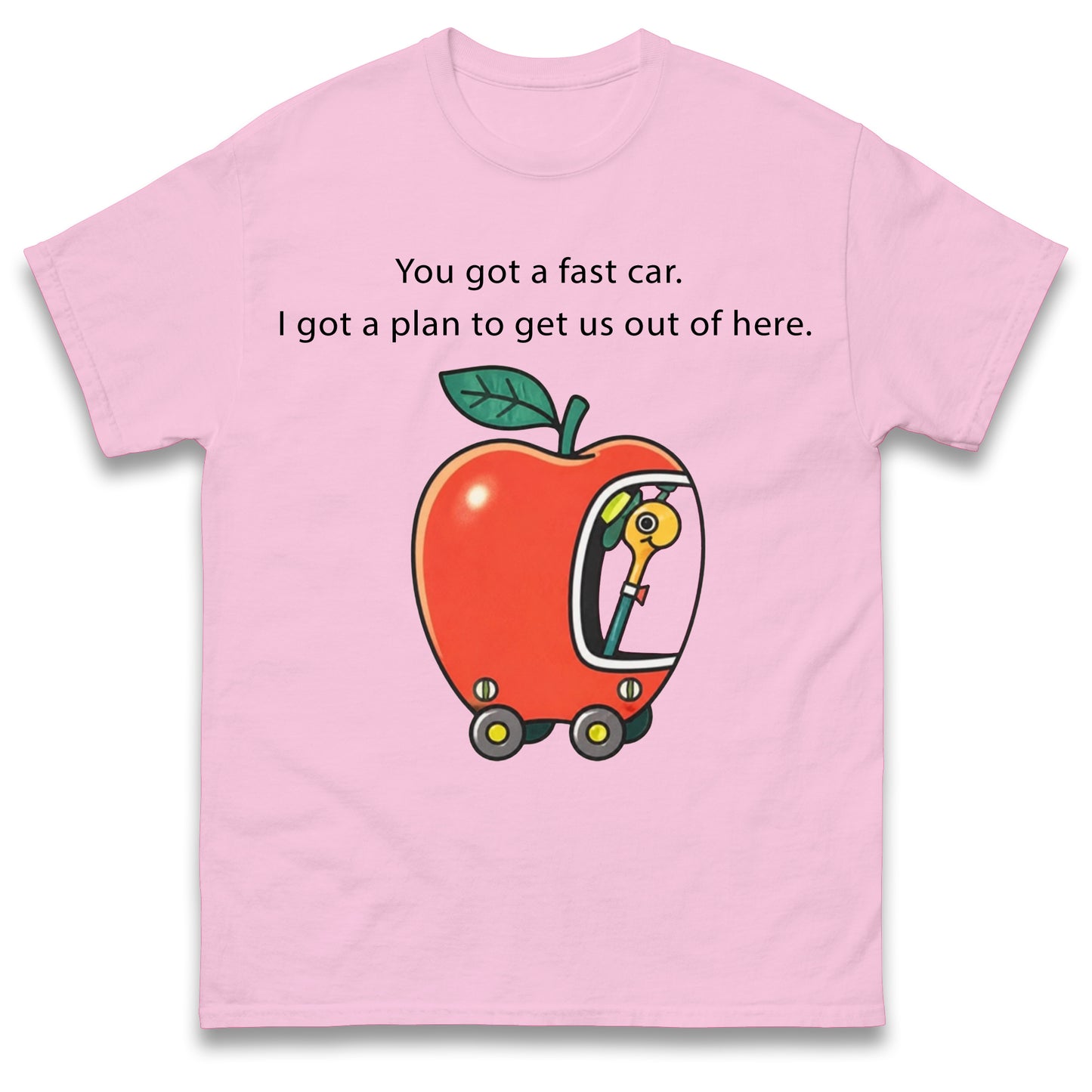Fast Car T Shirt Apple Car Driving Design Tracy Chapman Quote Tee
