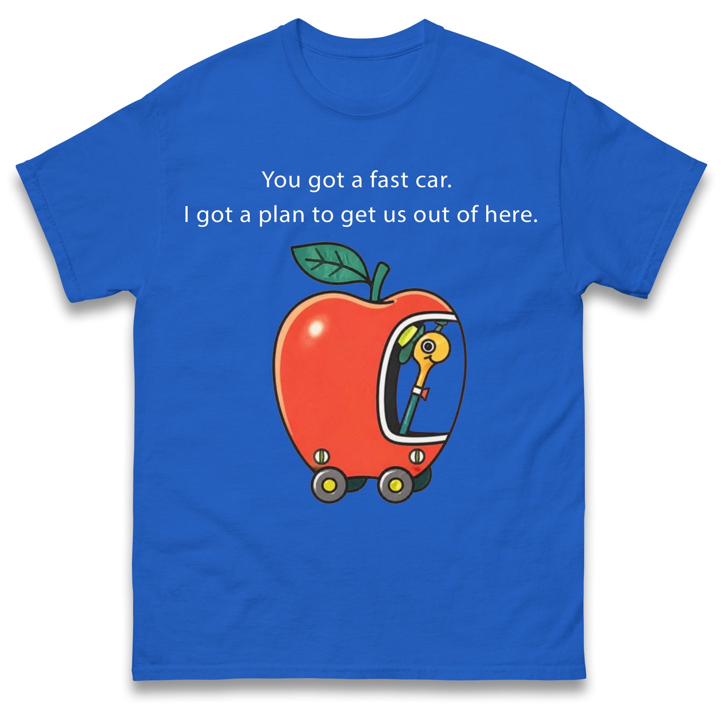 Fast Car T Shirt Apple Car Driving Design Tracy Chapman Quote Tee