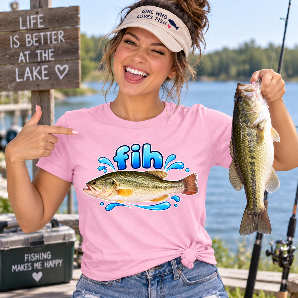 Fih Funny Bass Fish T Shirt Misspelled Fishing Meme Fisherman Gift